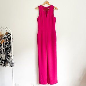 Trina Turk Pink Sleeveless Gold Chain Jumpsuit